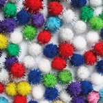 Tinsel pom poms