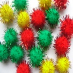 Tinsel pom poms