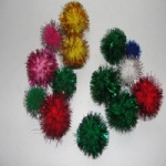 Tinsel pom poms